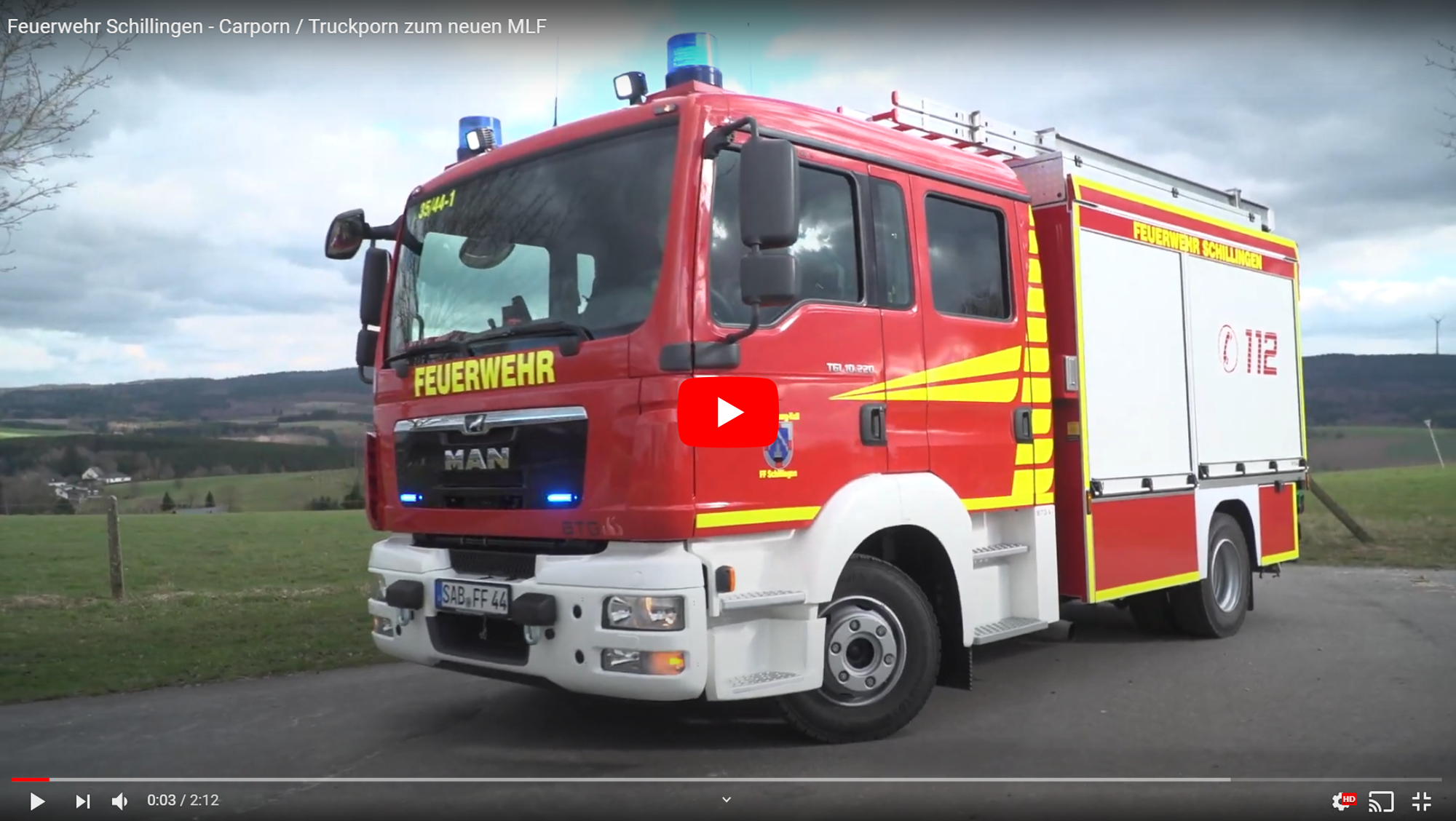 Feuerwehr Schillingen setzt neues MLF gekonnt in Szene/Video -  Saar-Mosel-News
